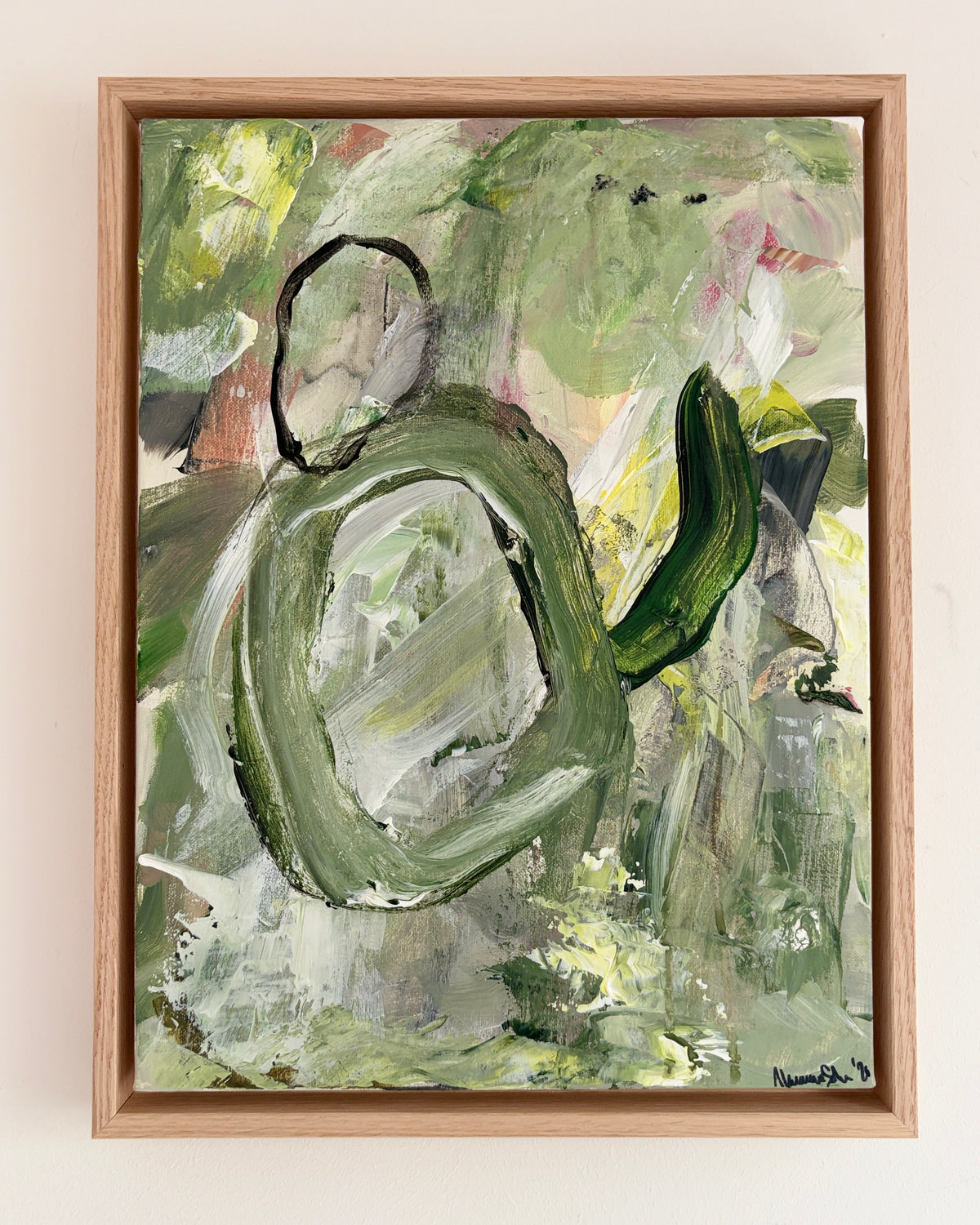 Canvas - Fremkommer I Emerge I 30x40 oak frame